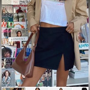 Princess polly Lola black mini skirt